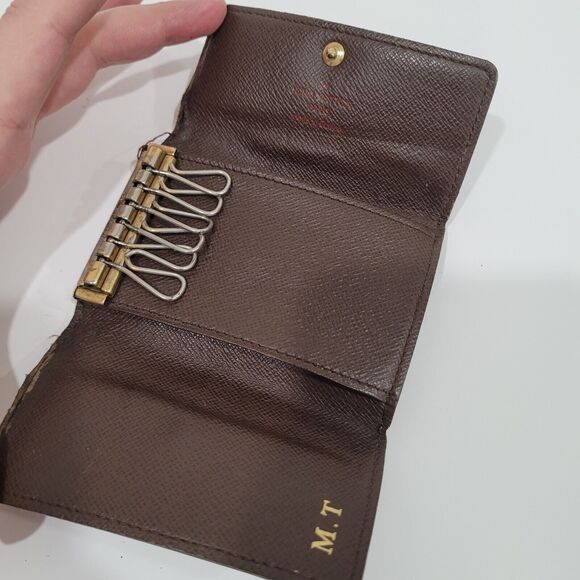 Authentic Louis Vuitton Damier Multicles 6 Key Hooks Case Brown Small Plaid - Picture 3 of 9